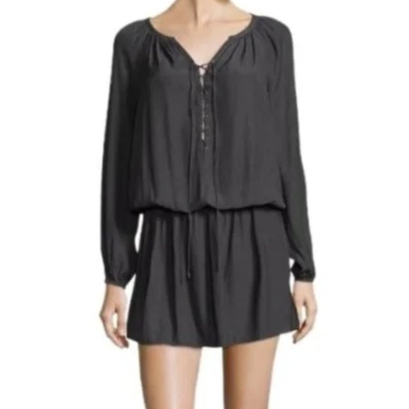 Ramy Brook Dresses & Skirts - Ramy Brook Allie Black Mini Dress Lace Up Front L